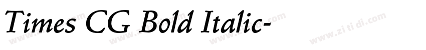 Times CG Bold Italic字体转换